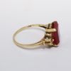 Picture of Antique Early 20th Century 10k Yellow Gold & Emerald Cut Synthetic Ruby Ring