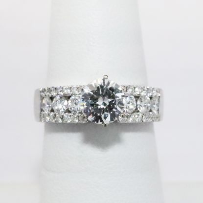 Picture of 14k White Gold .71Ct Diamond Engagement Ring 
