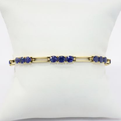 Picture of 18k Yellow Gold Sapphire Bracelet 