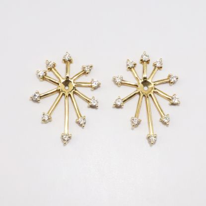 Picture of 14k Yellow Gold Diamond Earring Jackets 