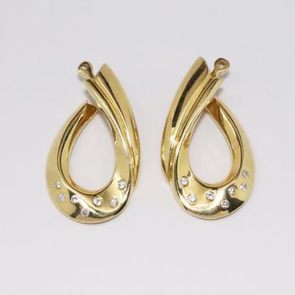 Picture of 14k Yellow Gold Diamond Earring Jackets 