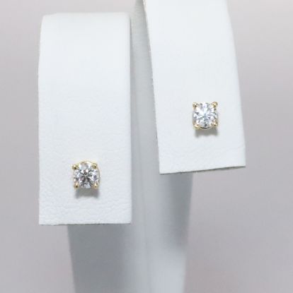 Picture of 14k Yellow Gold .30CTW Diamond Studs 