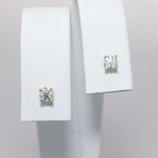 Picture of 14k Yellow Gold .30CTW Diamond Studs 