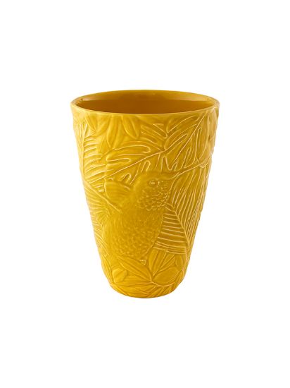 Picture of Bordallo Pinheiro Equatorial Collection  Small Yellow Vase  