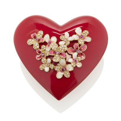 Picture of Jay Strongwater Maren Porcelain Bouquet Heart Box