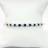 Picture of 14k White Gold, Diamond & Blue Sapphire Bangle Bracelet 