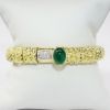 Picture of 18k Yellow Gold, Emerald Cabochon & Diamond Bracelet