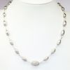 Picture of 18k White Gold Station Necklace with Diamond Accented Center Station