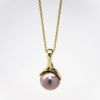 Picture of 14k Yellow Gold & Tahitian Cultured Pearl Necklace 