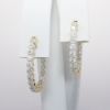 Picture of 14k Two-Tone Gold & Diamond Hoop Earrings 