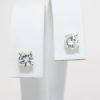 Picture of 14k Yellow Gold & Diamond Solitaire Stud Earrings 