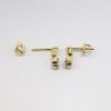 Picture of 14k Yellow Gold & .33CTW Diamond Mini Drop Earrings 
