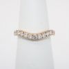 Picture of 14k Rose Gold & Diamond Contoured Wedding Band 