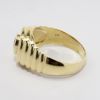 Picture of 14k Yellow Gold & Oval Cut Sapphire Men's Ring with Diamond Halo 