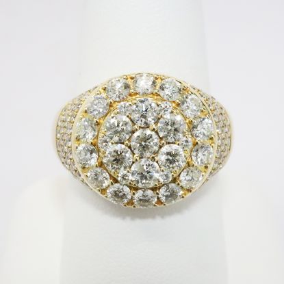 Picture of 14k Yellow Gold Diamond Encrusted Men's Ring 