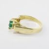 Picture of Asymmetrical 14k Yellow Gold & Marquise Cut Emerald Ring 