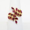 Picture of 14k Yellow Gold & Ruby Laurel Wreath Bypass Ring 