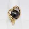 Picture of Freeform 14k Yellow Gold & Cultured Pearl Ring with Diamond Accent 