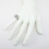 Picture of Antique Art Deco 18k White Gold, Diamond & Synthetic Sapphire Engagement Ring with Custom Made Matching 19k Gold & Diamond Band 