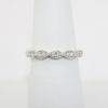 Picture of 14k White Gold & Diamond Scalloped Wedding Band 