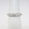 Picture of Platinum & Channel Set Diamonds Wedding Band with Milgrain Detailing 