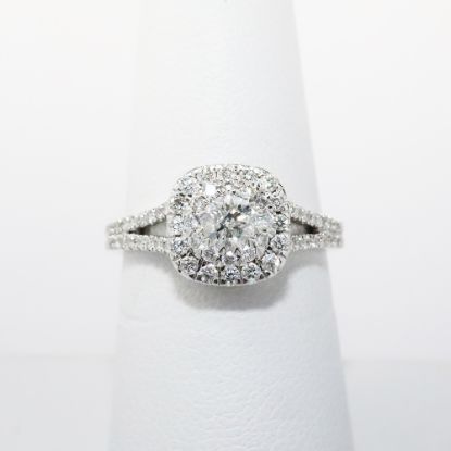 Picture of 14k White Gold & Multi-Diamond Engagement Ring 