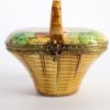 Picture of Retired Limoges Porcelain Basket of Strawberries with Blossoms Trinket Box by Parry Vieille