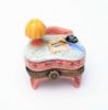 Picture of Rare Retired Writing Desk Trinket Box With 'Surprise' Pince Nez Glasses by Chanille Limoges