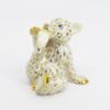 Picture of Herend Porcelain 2000 Collector's Guild Bear Cub Figurine in Gold Fishnet