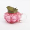 Picture of Vintage Consolidated Guttate Pink Cased Glass Syrup Pitcher
