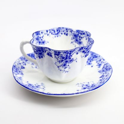 Picture of Vintage Shelley English Bone China 'Dainty Blue' Tea Cup & Saucer