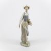 Picture of Lladro Porcelain 'Dutch Girl' with Basket of Tulips Figurine #4860