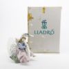 Picture of Lladro Porcelain 'Swan Song' Girl Riding Swan Figurine #5704 with Original Box