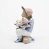 Picture of Lladro Porcelain 1994 Event Figurine 'Little Riders' #7623, Boy with Skateboard Full of Kittens with Box
