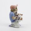 Picture of Lladro Porcelain 1994 Event Figurine 'Little Riders' #7623, Boy with Skateboard Full of Kittens with Box