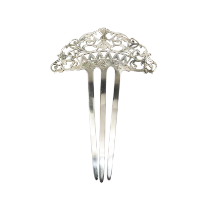 Picture of Antique Victorian Sterling Silver Decorative Hair Comb
