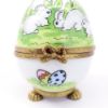 Picture of Limoges Porcelain Easter Egg Trinket Box on Stand by Gerard Ribierre