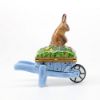 Picture of Limoges Porcelain Rabbit in Wheelbarrow Full of Vegetables Trinket Box