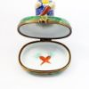 Picture of Limoges Porcelain Easter Bunny with Carrot Trinket Box by Chamart