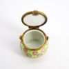 Picture of Retired Limoges Porcelain Lidded Lunch Pail Trinket Box with Floral Motif by Parry Vieille