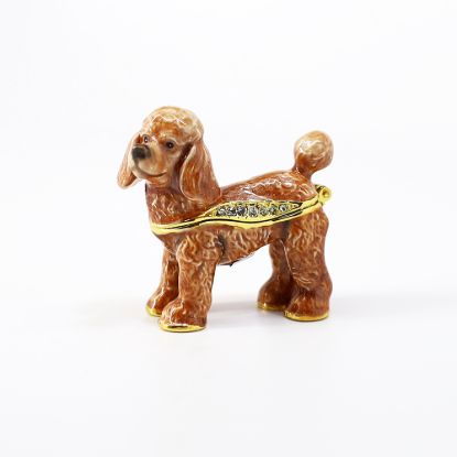 Picture of Kingspoint Designs Regal the Apricot Poodle Mini Trinket Box