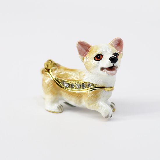 Picture of Kingspoint Designs Cornelius the Corgi Puppy Mini Trinket Box
