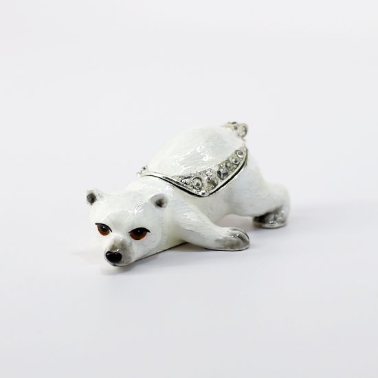 Picture of Kingspoint Designs Snoozy the Polar Bear Cub Mini Trinket Box