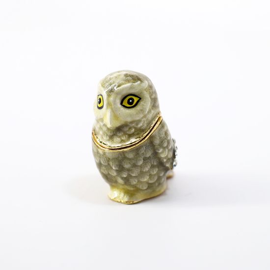 Picture of Kingspoint Designs Great Horned Owl Chick Mini Trinket Box