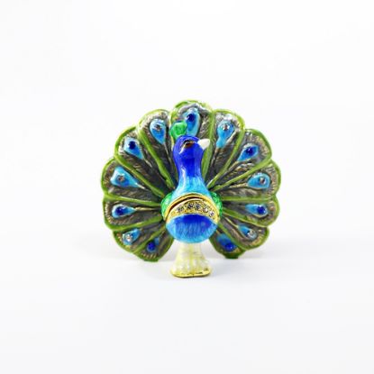 Picture of Kingspoint Designs Pequeña the Peacock Mini Trinket Box