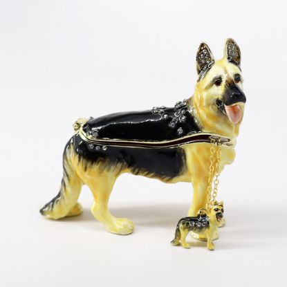 Picture of Kingspoint Designs Pal the German Shepherd Trinket Box with Matching Necklace