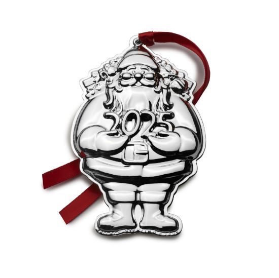 Picture of Wallace 2025, 9th Edition Santa Ornament, Sterling Silver