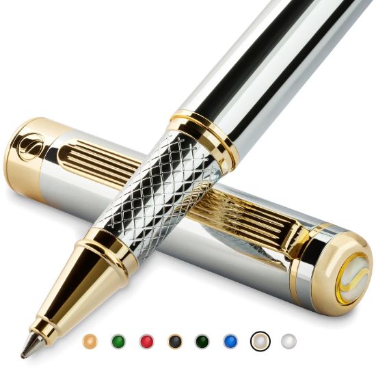 Picture of Scriveiner London Classic Silver Chrome Rollerball Pen