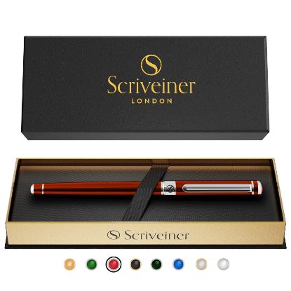 Picture of Scriveiner London Classic Crimson Red Rollerball Pen