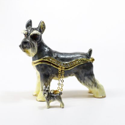 Picture of Kingspoint Designs Sir the Schnauzer Trinket Box with Matching Necklace